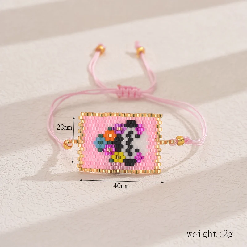 1pc Women's Fashion Bracelet Bohemian Style Miyuki Beaded Colorful Rice Bead Bracelet Suitable for Daily Gift Giving