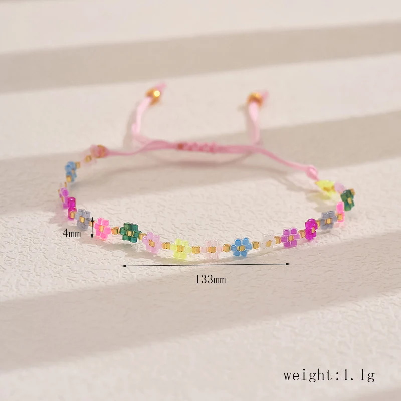 1pc Women's Fashion Bracelet Bohemian Style Miyuki Beaded Colorful Rice Bead Bracelet Suitable for Daily Gift Giving
