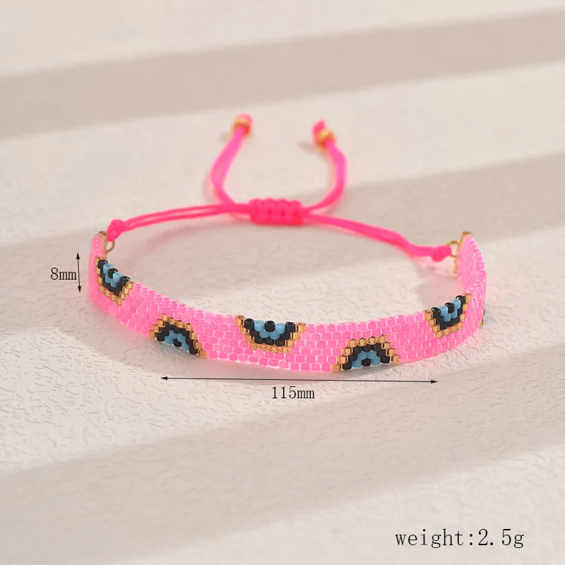 1pc Women's Fashion Bracelet Bohemian Style Miyuki Beaded Colorful Rice Bead Bracelet Suitable for Daily Gift Giving