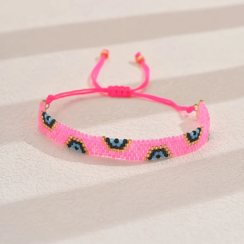 1pc Women's Fashion Bracelet Bohemian Style Miyuki Beaded Colorful Rice Bead Bracelet Suitable for Daily Gift Giving