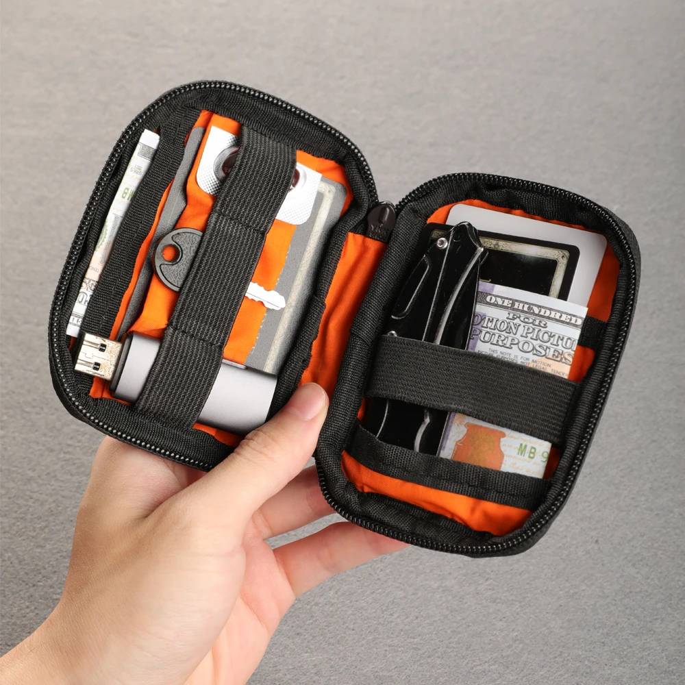 Small EDC Organizer Utility Pouch X-pac EDC Tool Pouch for Multitools Card Key Coin Money Pills