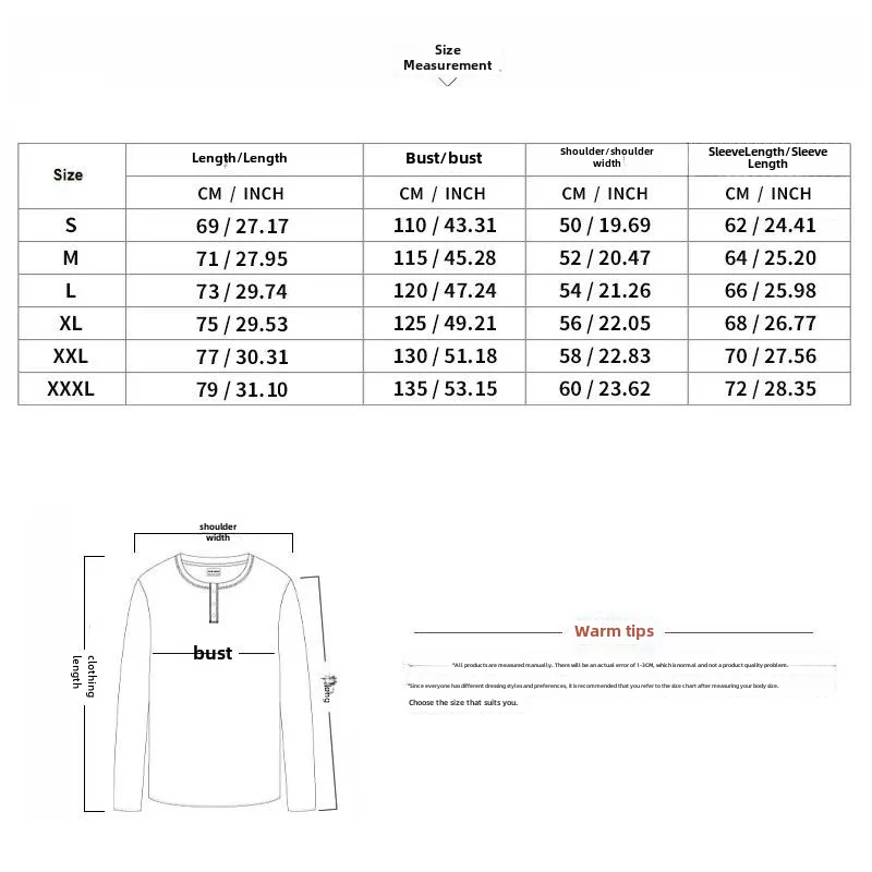 New Men's Long Sleeve T-shirt Spring And Autumn Comfortable Corduroy Fake Pocket Daily Casual Henry Shirt Fashion Men's Clothing