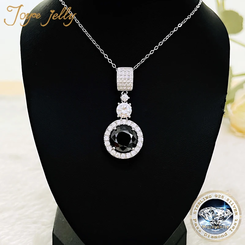 5ct Moissanite Diamond Pendant Necklace with Certificate Blue Green Pink Color Round Shape D Color VVS Moissanite Jewelry Gift