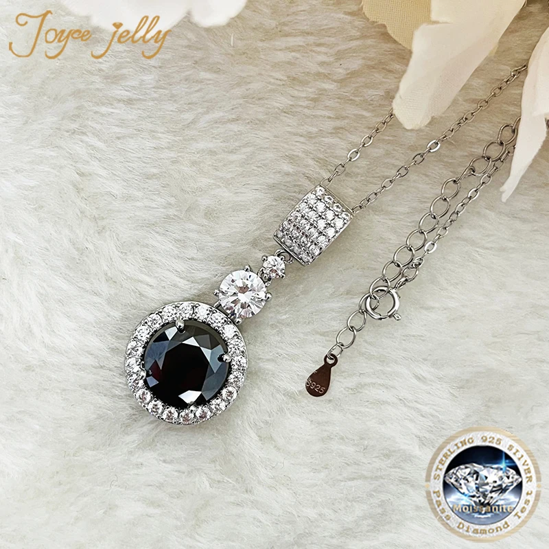 5ct Moissanite Diamond Pendant Necklace with Certificate Blue Green Pink Color Round Shape D Color VVS Moissanite Jewelry Gift