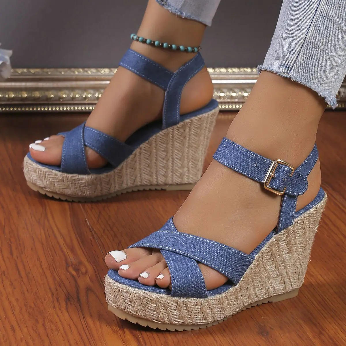 Espadrilles Wedges Woman Sandals Summer New in Ladies Comfort Casual Shoes Party Sandals Footwear Zapatillas Mujer Verano