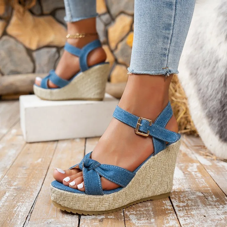 Espadrilles Wedges Woman Sandals Summer New in Ladies Comfort Casual Shoes Party Sandals Footwear Zapatillas Mujer Verano