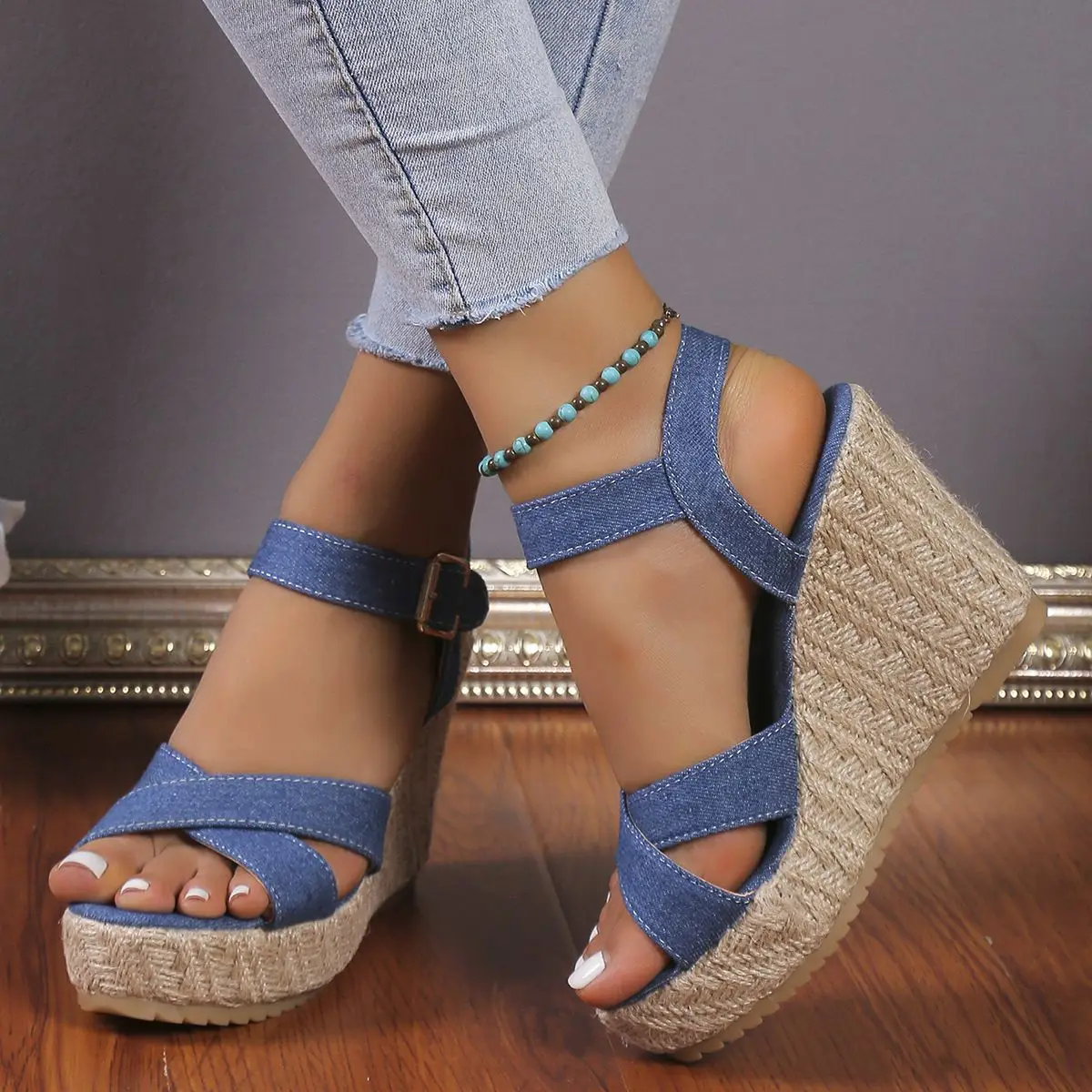 Espadrilles Wedges Woman Sandals Summer New in Ladies Comfort Casual Shoes Party Sandals Footwear Zapatillas Mujer Verano