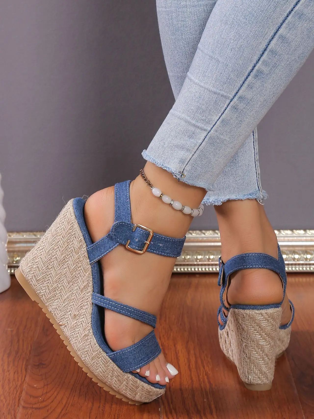Espadrilles Wedges Woman Sandals Summer New in Ladies Comfort Casual Shoes Party Sandals Footwear Zapatillas Mujer Verano