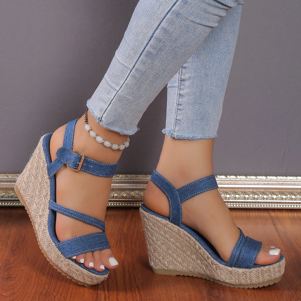 Espadrilles Wedges Woman Sandals Summer New in Ladies Comfort Casual Shoes Party Sandals Footwear Zapatillas Mujer Verano