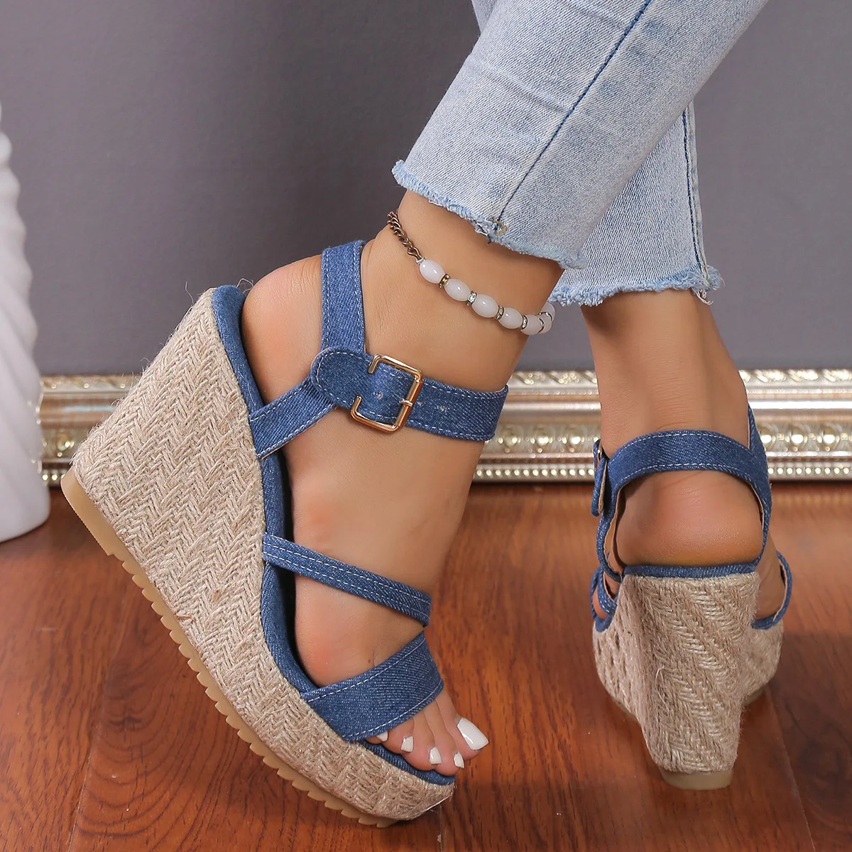 Espadrilles Wedges Woman Sandals Summer New in Ladies Comfort Casual Shoes Party Sandals Footwear Zapatillas Mujer Verano