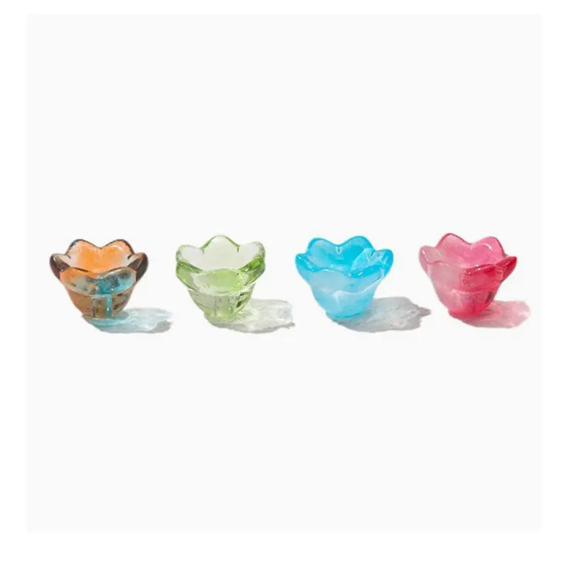 50pcs New Lily Of The Valley Colorful Bead Caps Glass Pendant Spacer Beads Jewelry Making Bracelet Earrings Beading Diy Material
