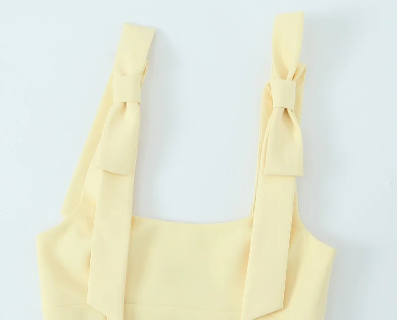 MUJER White Bow Crop Top Woman Sexy Backless Bustier Tops for Women Summer Camisole Sleeveless Tops Women Strap Short Tops Woman