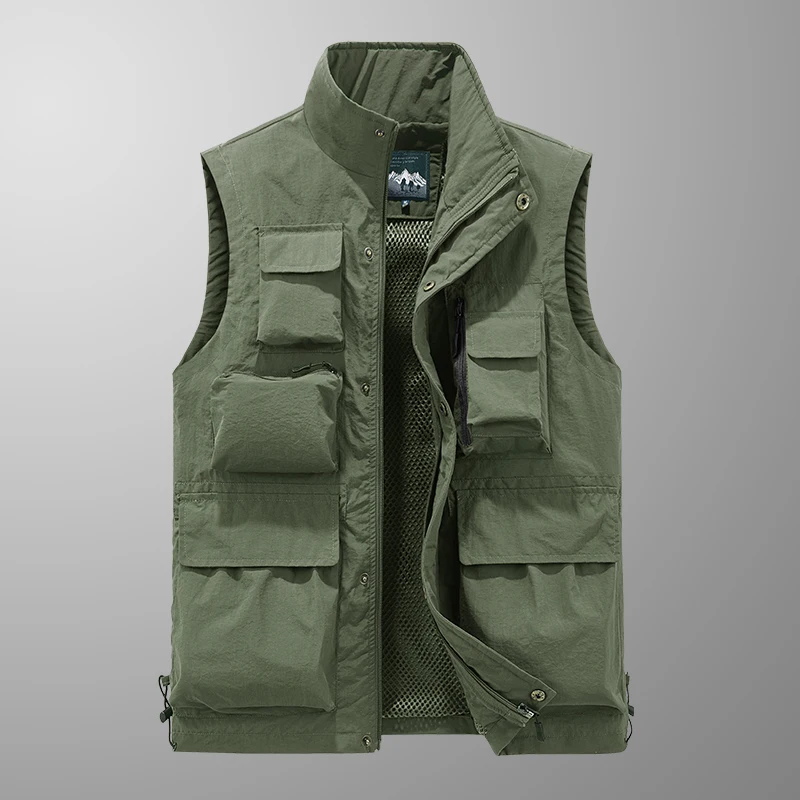Male middle-aged casual multifunctional vest waterproof quick drying outdoor sports photography casual vest large size vest cros