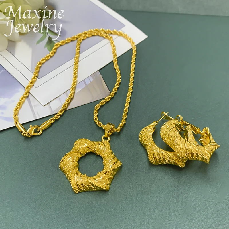 Italian Simple 18K Gold Plated Copper Pendent Earrings for Women Romantic Jewelry Daily Wear Party Wedding Anniversary Gifts