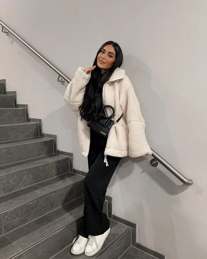 Women's Loose Warm Fleece Coat Winter Warm Thicken Jacket Two-Sided Wear Double-Sided Velvet Fleece Coats Polar Fleece Jackets