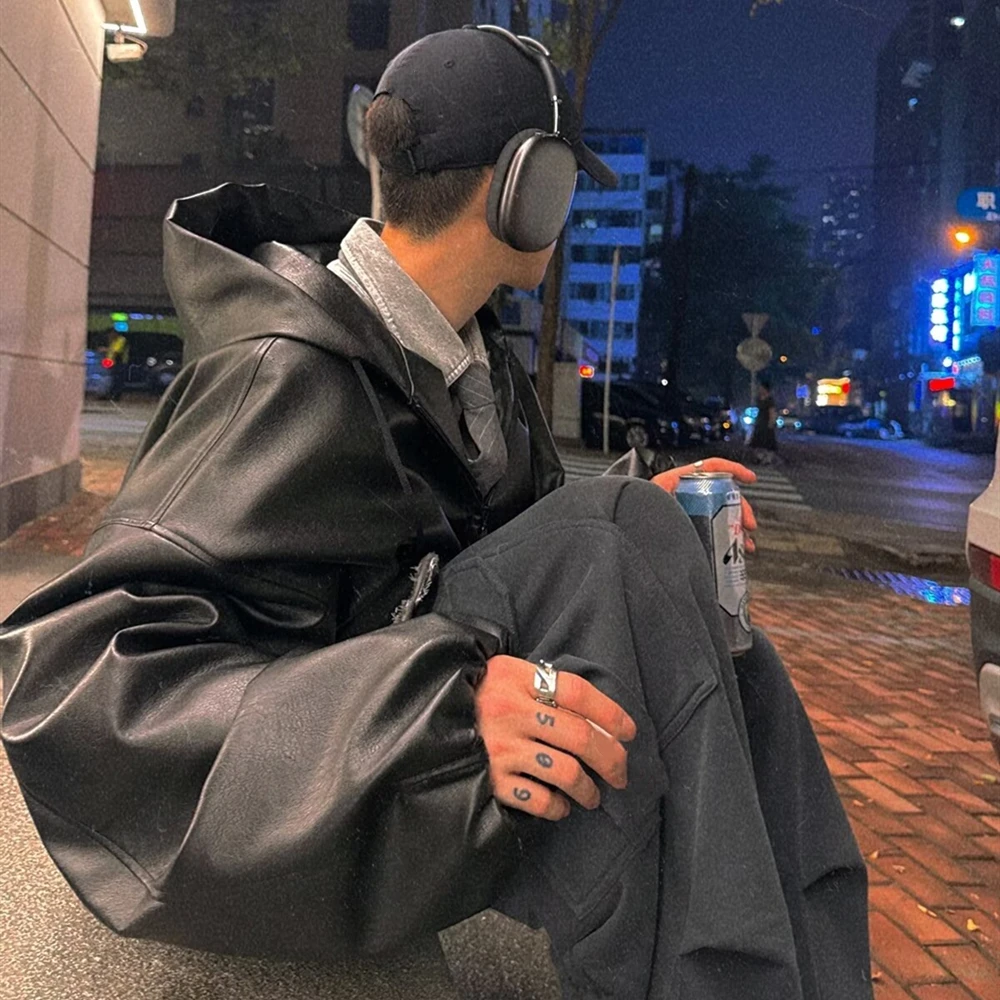 SAINT OF MICHAEL Fashion Streetwear Best Quality Cortex Coat Casual Loose Oversize Tops Vintage Solid Color Jacket For Men