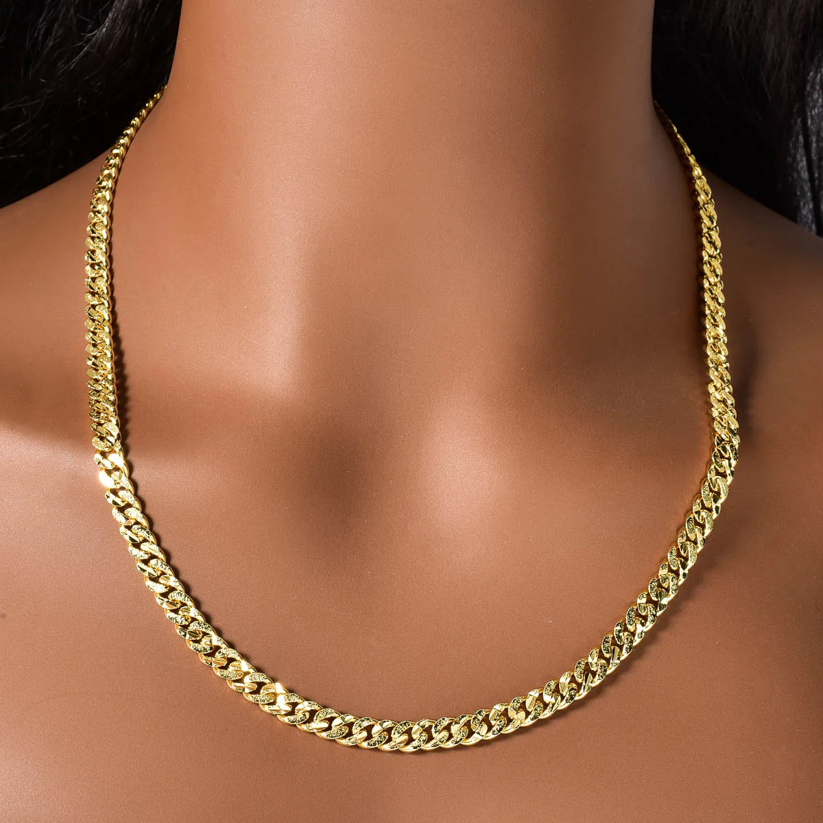 Italian 750 Cuban Chain Necklace For Men And Women Luxurious 18k Gold-Plated Hip-Hop Punk Suitable For Parties New Year Jewelry