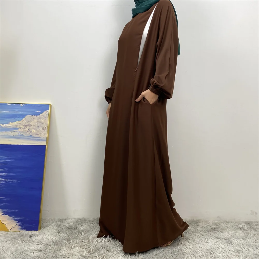 Middle East Dubai Fashion Muslim Breastfeeding Muslim Long-Sleeved Slim-Fit Dress Islamic Popular Women's Wear