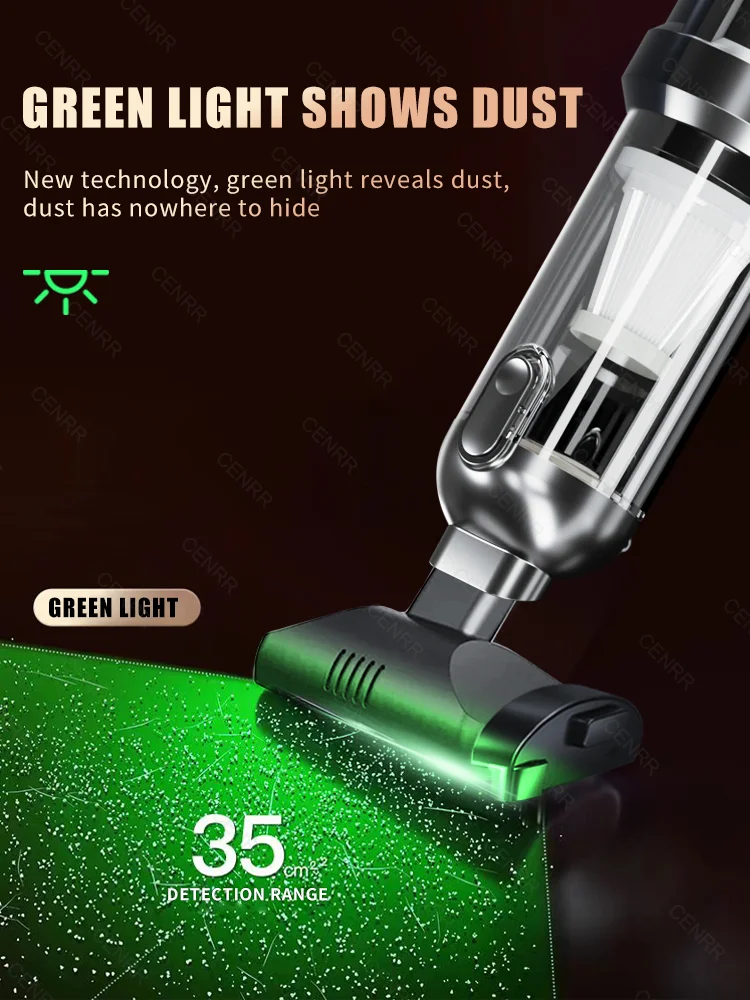 CENRR 998000PA Car Vacuum Cleaner Mini Cordless Powerful Wireless Car Cleaner HandHeld Portable Vacuum Cleaner Home Appliance