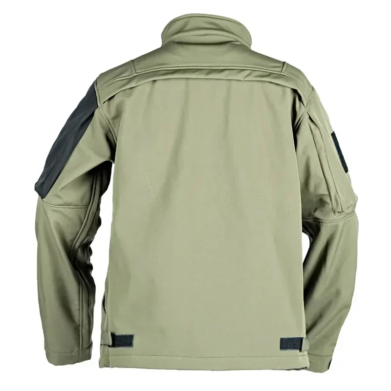 Tactical Shark Men's Soft Shell Jacket Fleece Lined Waterproof Warm Outdoor Combat Coat with Multiple Pockets Windbreaker