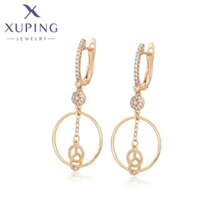 Xuping Jewelry Trendy Copper Luxury 50cm Square Stone Necklace of Gold Color Necklaces for Women Exquisite Gift X000850676
