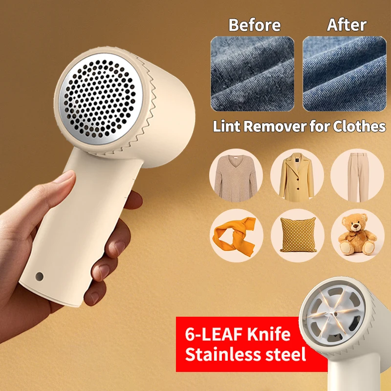 Portable USB Lint Remover Electric for Clothes Rechargeable Hair Ball Trimmer Machine for Clothes for Sweater Fabric Shaver