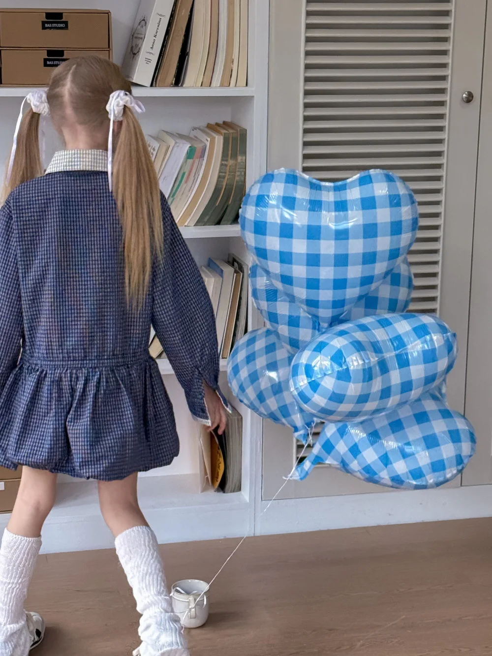 Shirt Dress 2025 Spring New Korean Fashion Doll Neck Long Sleeve Retro Plaid Shirt Dress Kids Clothes Girls