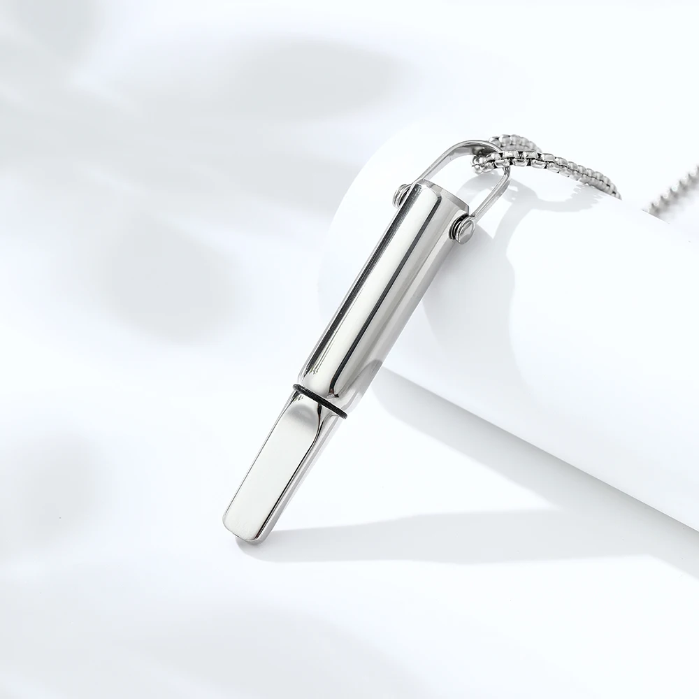 Anxiety Breathing Necklace Mindfulness Breathe Easy Stainless Steel Meditation Natural Calm & Stress Relief Quit Smoking Aid