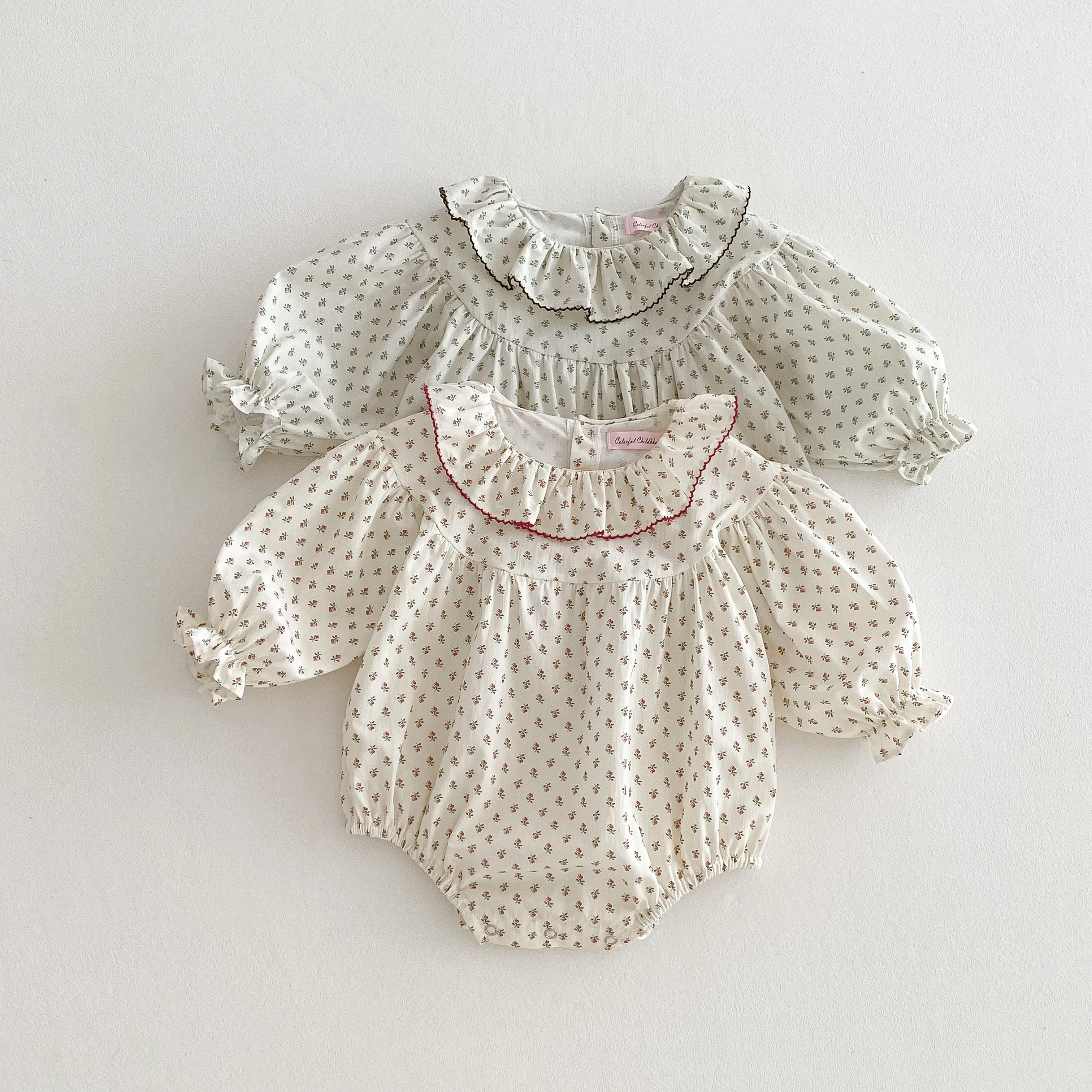 Infant Baby Rompers Infant Girls Princess Floral Long Sleeve Jumpsuit Newborn Rompers Baby Onepiece Fashion Baby Girl Clothes