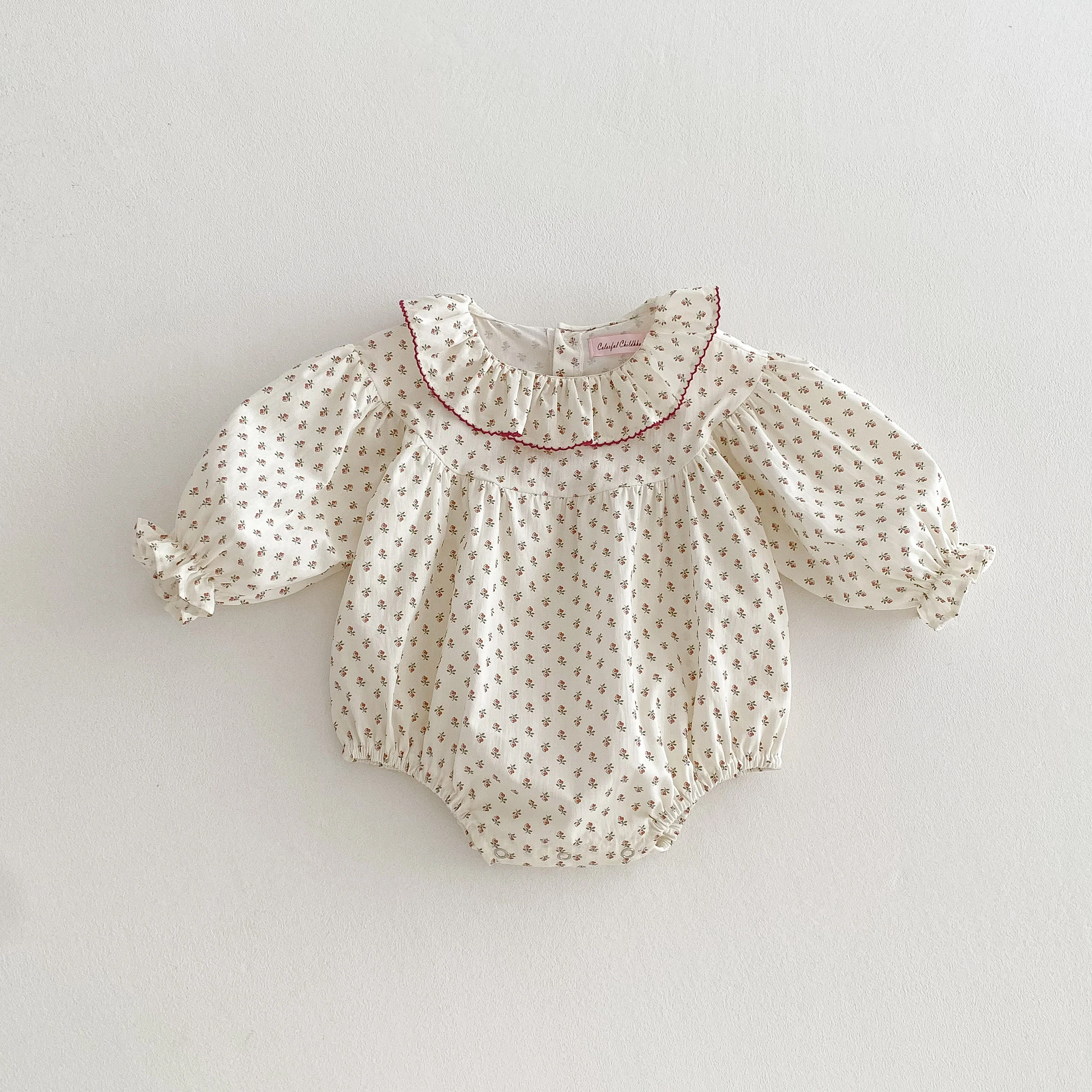 Infant Baby Rompers Infant Girls Princess Floral Long Sleeve Jumpsuit Newborn Rompers Baby Onepiece Fashion Baby Girl Clothes