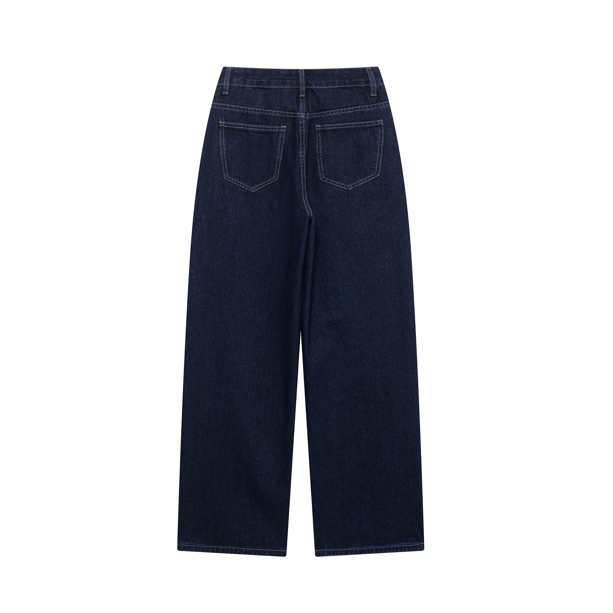 DUOPERI Women Fashion 2 Pieces Sets With Belt Denim Jackets & Vintage Front Zipper Jeans Trousers Feamle Chic Lady Pants Sets
