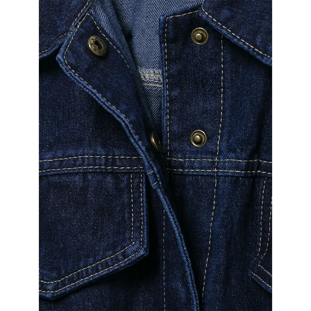 DUOPERI Women Fashion 2 Pieces Sets With Belt Denim Jackets & Vintage Front Zipper Jeans Trousers Feamle Chic Lady Pants Sets