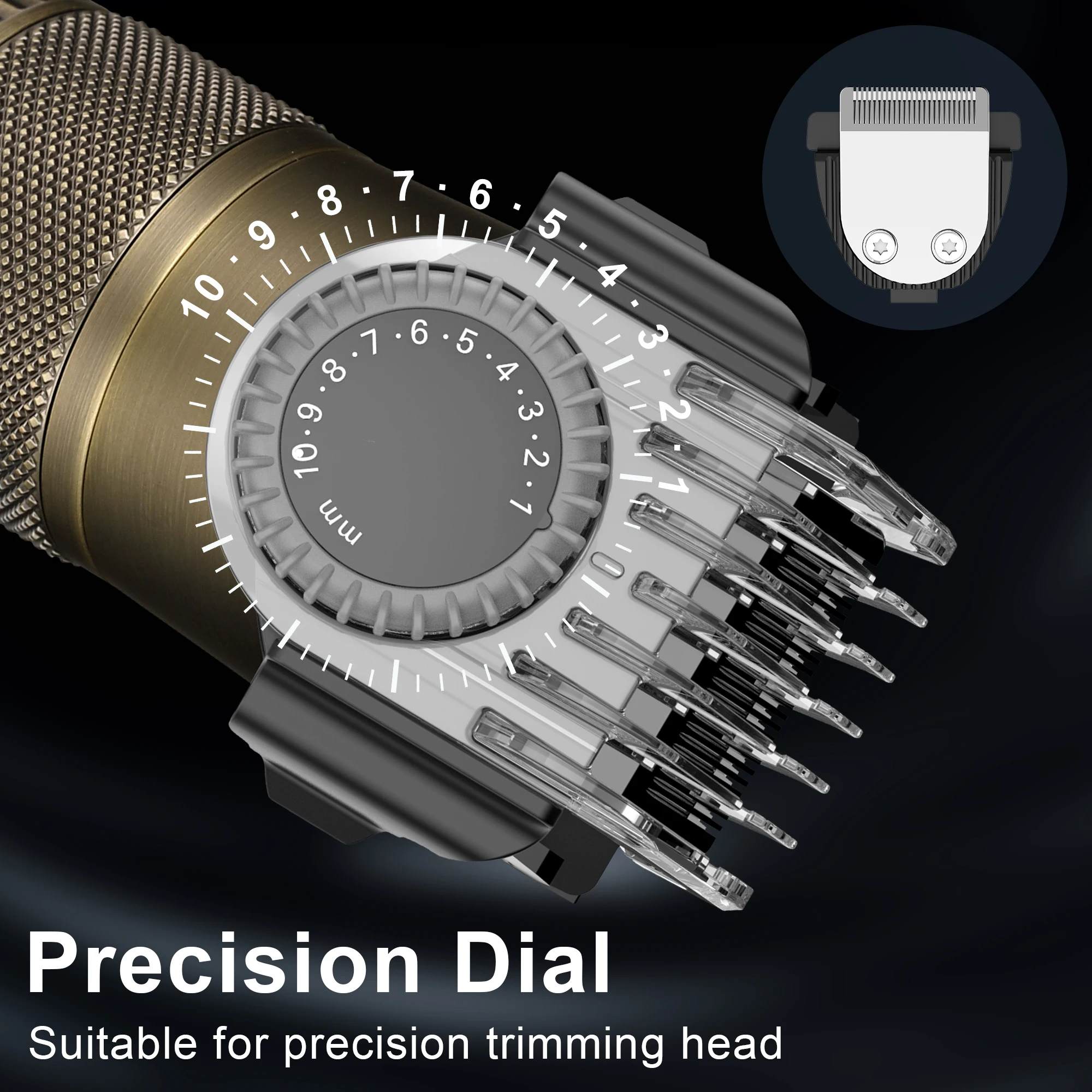 Hatteker Electric Hair Clipper Set Ceramic Blade Hair Trimmer for Men Charging Base Hair Cutting Machine with LED Display
