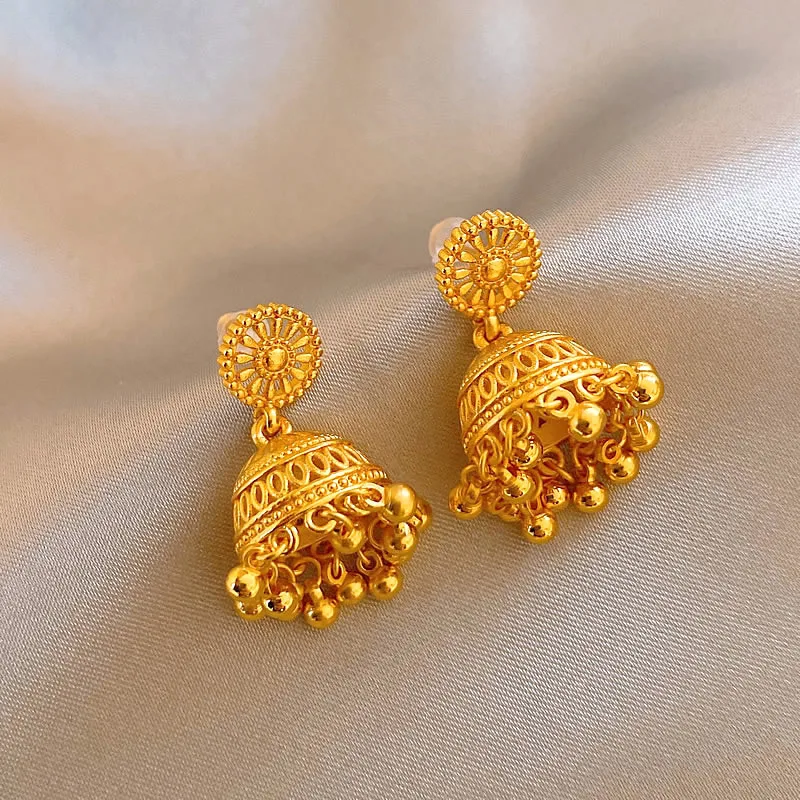 DREJEW Vintage Bell Tassel Earrings for Women 2025 European and American Drop Earring High-end Luxury Designer Jewelry