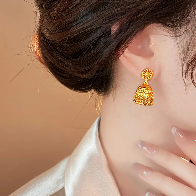 DREJEW Vintage Bell Tassel Earrings for Women 2025 European and American Drop Earring High-end Luxury Designer Jewelry
