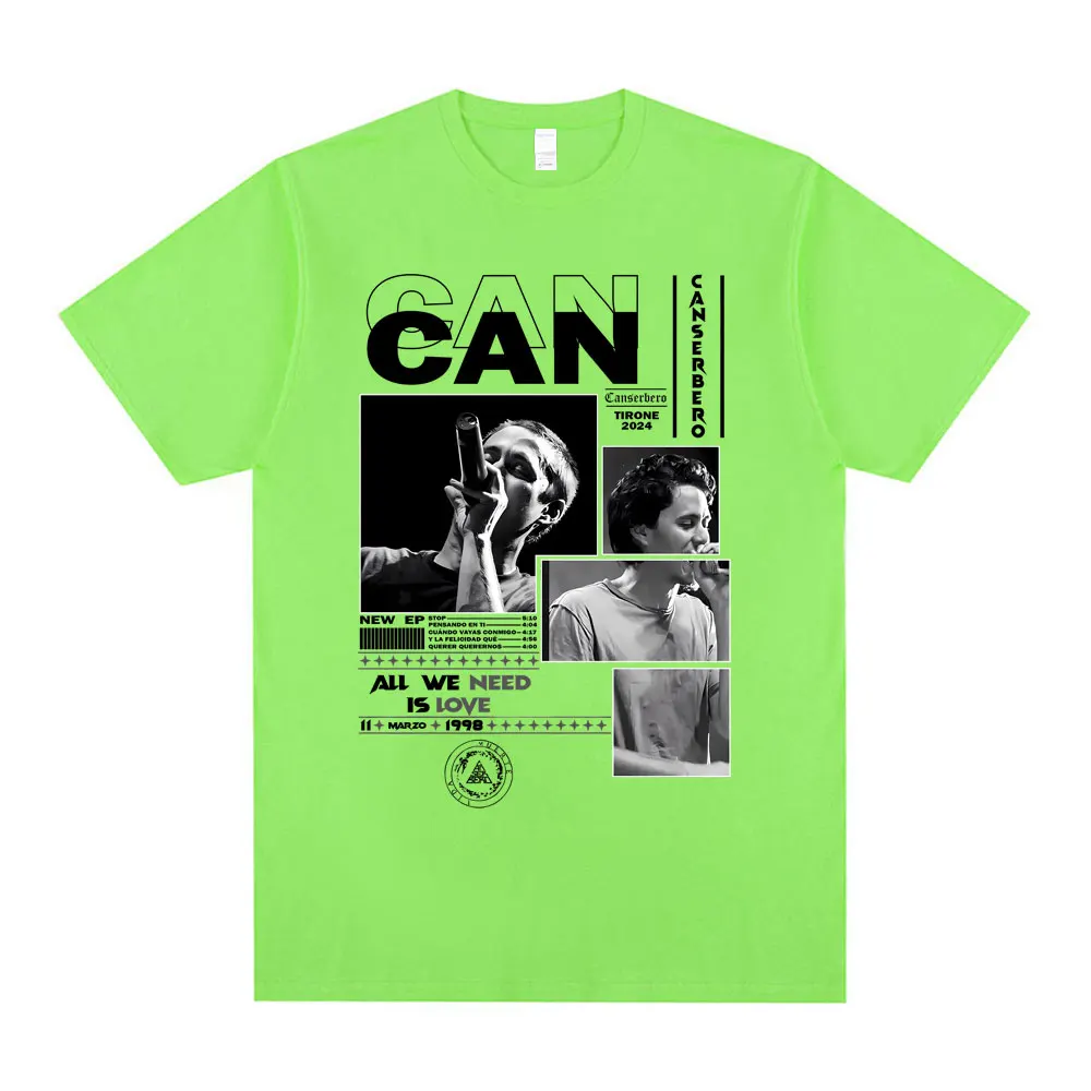 Rapper Canserbero All We Need Is Love Graphic Print T-shirt Men Women Hip Hop Fashion Tshirt Unisex Cotton Vintage T-shirts Tops