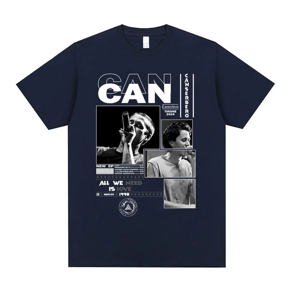 Rapper Canserbero All We Need Is Love Graphic Print T-shirt Men Women Hip Hop Fashion Tshirt Unisex Cotton Vintage T-shirts Tops