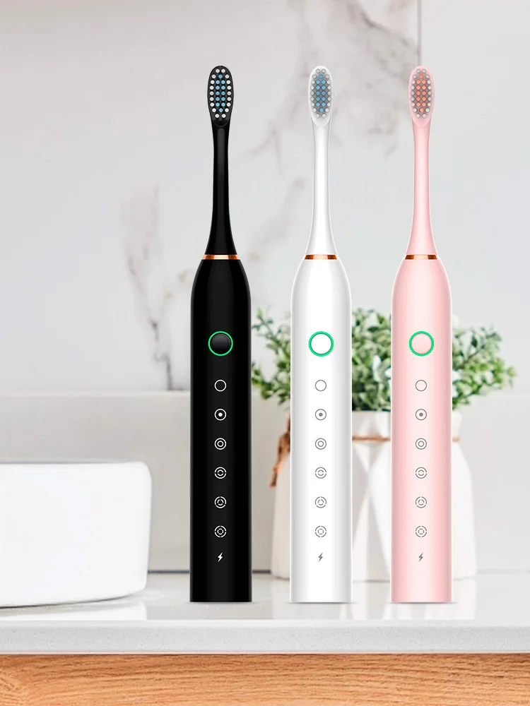 Electric Ultrasonic Toothbrush Six Speed Mode Home Soft Hair USB Charging Waterproof Adult Tooth Cleaner Automatic Couple Set