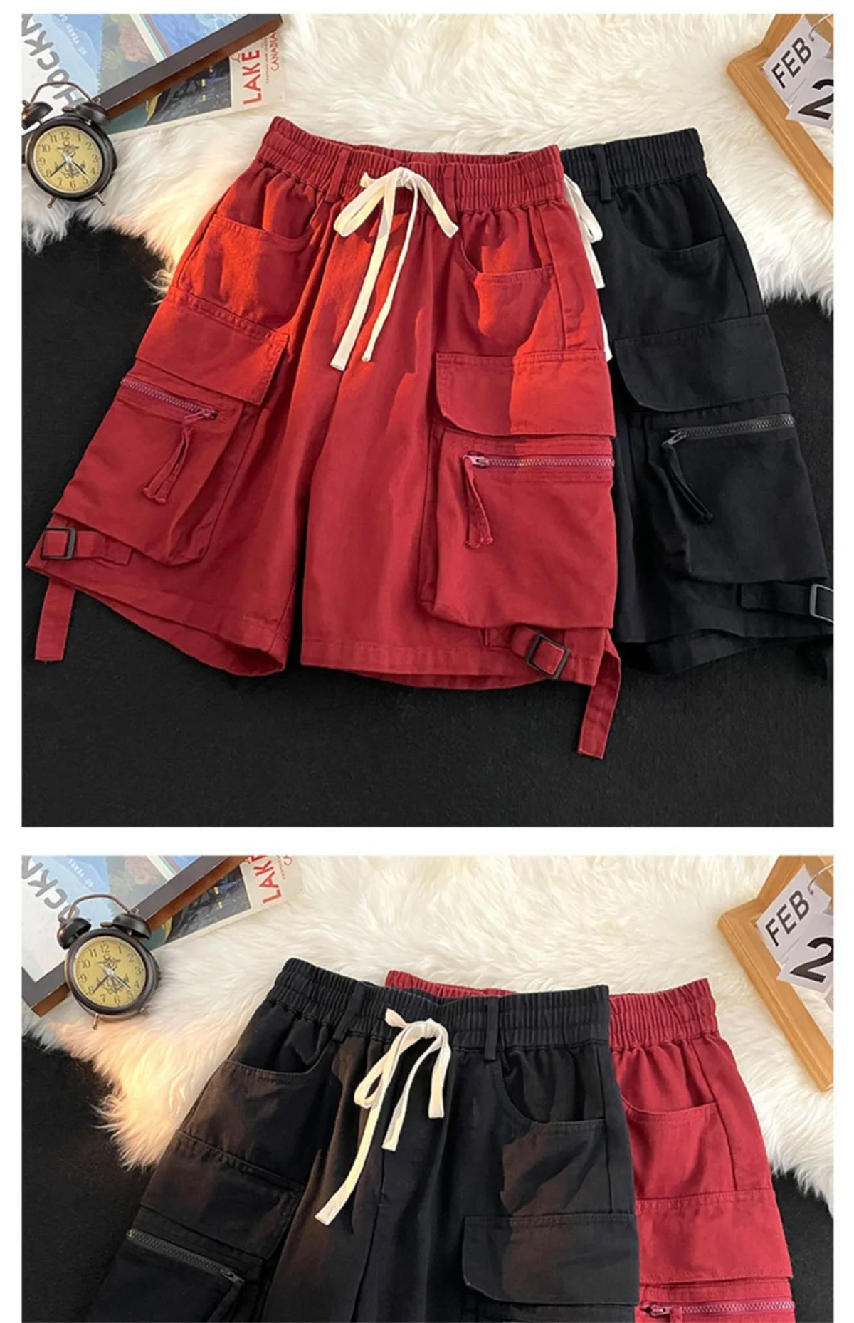 Summer Gym Quick-drying Shorts Casual Fitness Streetwear Men's Jogging Short Pants Men Multi-pocket Sport Casual Hip Cargo Short