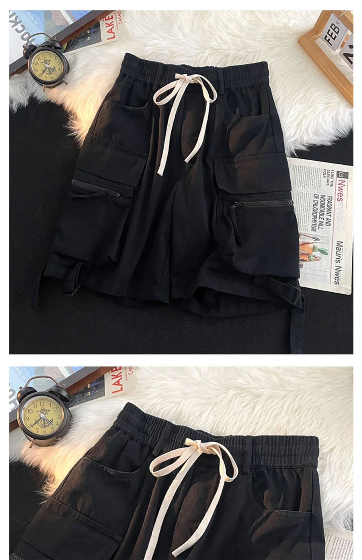 Summer Gym Quick-drying Shorts Casual Fitness Streetwear Men's Jogging Short Pants Men Multi-pocket Sport Casual Hip Cargo Short