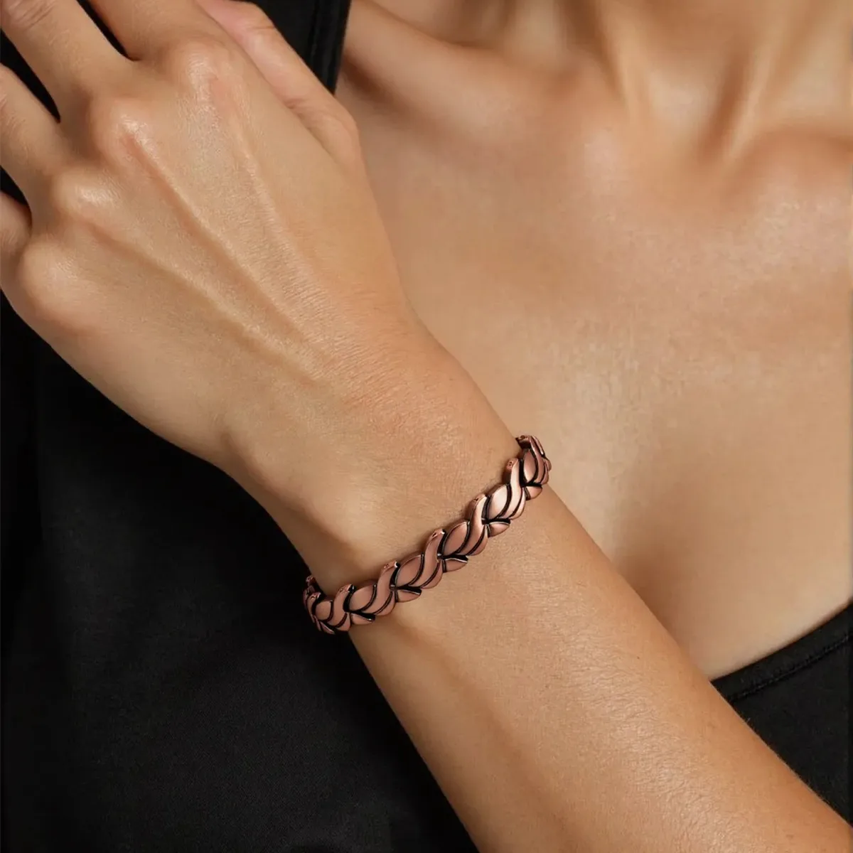 ARADOO Pure Copper Magnetic Bracelet for Women – 99.99% Natural Copper Therapy Jewelry Health & Wellness Gift Set