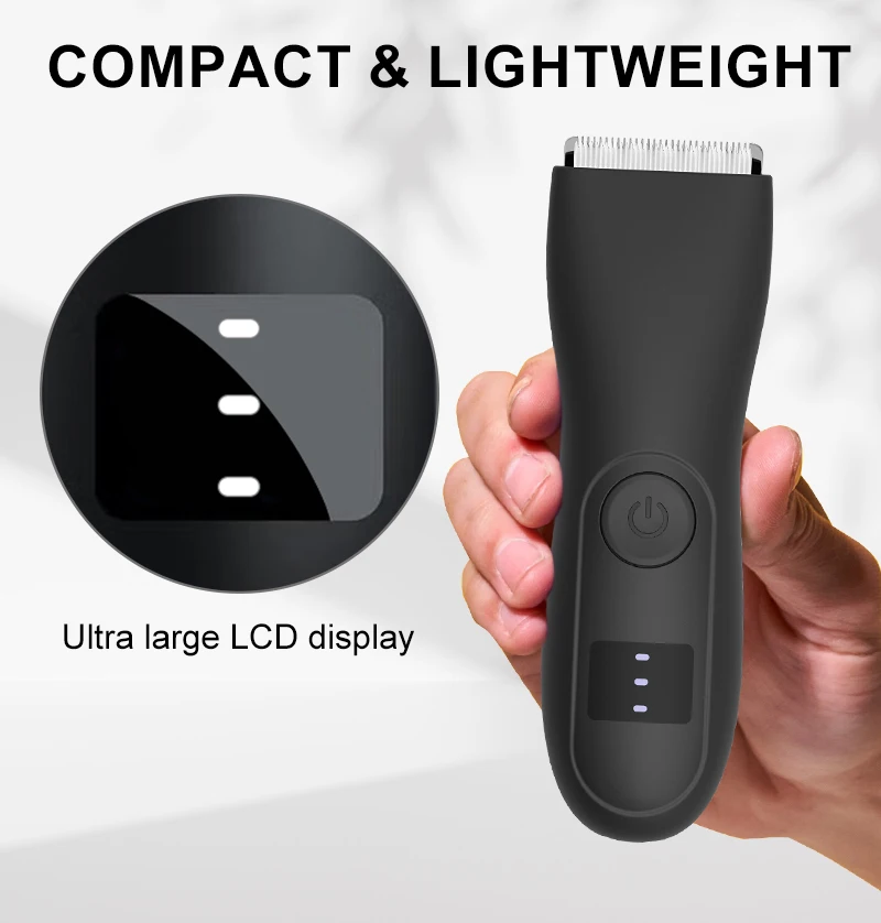 3-in-1 Body/Groin Trimmer for Men & Women - Ceramic Blade Shaver W/ Fast USB-C Charging, No-Nick Technology
