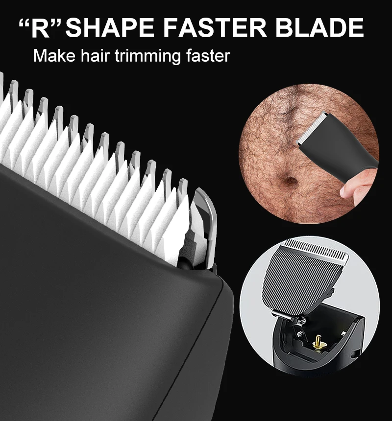 3-in-1 Body/Groin Trimmer for Men & Women - Ceramic Blade Shaver W/ Fast USB-C Charging, No-Nick Technology