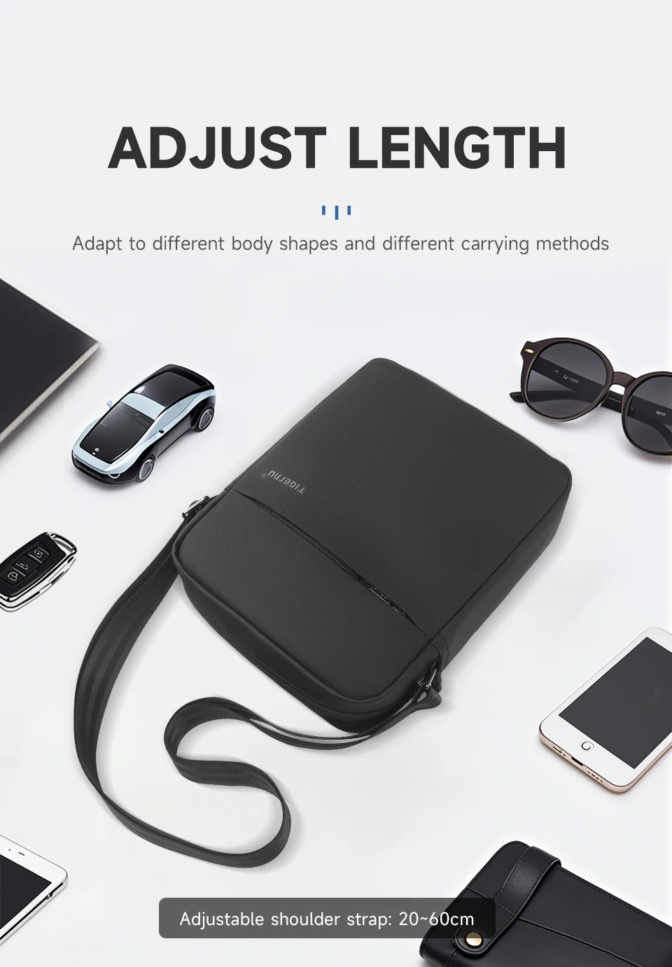 Tigernu Shoulder Bags For Men Messenger Bags For TPU Crossbody Bags Male Fashion Bag For 9.7inch Ipad Bags Travel Mini Bag Sling