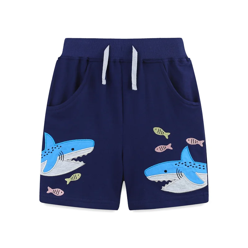 Jumping Meters Summer Shorts For Boys Girls Pockets Stripe Baby Drawstring Toddler Short Pants Fashion Kids Clothes