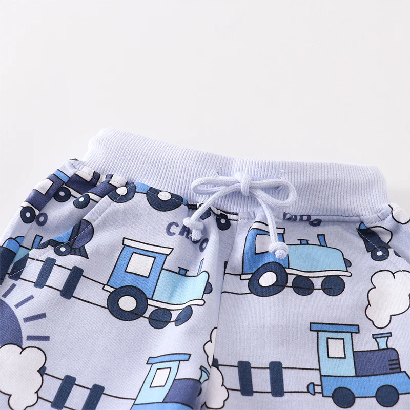Jumping Meters Summer Shorts For Boys Girls Pockets Stripe Baby Drawstring Toddler Short Pants Fashion Kids Clothes
