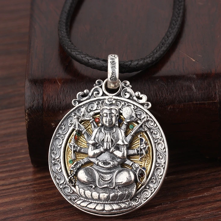 Twelve Zodiac Protecting Buddha Pendant For Men Jewelry Blessing Avalokitesvara Amitabha Samantabhadra Amulet Necklace Lady Gift
