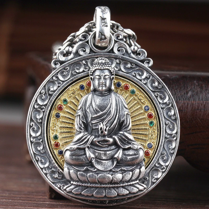 Twelve Zodiac Protecting Buddha Pendant For Men Jewelry Blessing Avalokitesvara Amitabha Samantabhadra Amulet Necklace Lady Gift