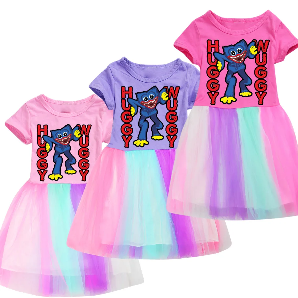 Ninja Kidz Kids Dress New Children Clothing for Girls Short Sleeve Cartoon Birthday Party Princess Dresses Summer Girls Dres