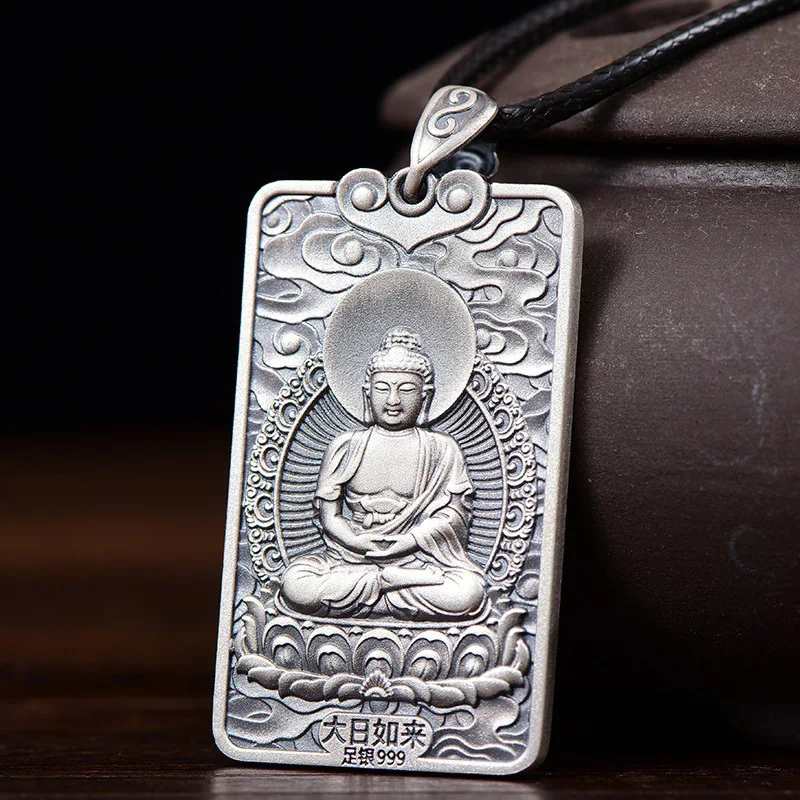 Vintage 12 Zodiac Horse Dragon Snake Pendant For Men Jewelry Blessing Tathagata Avalokitesvara Buddha Necklace Women Accessories